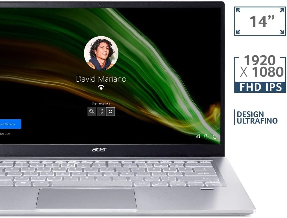Notebook Acer Swift 3 SF314-511-77M4 EVO Ultrafino Intel Core i7 11ª Gen Windows 11 Home 16GB 512GB SSD 14 FHD
