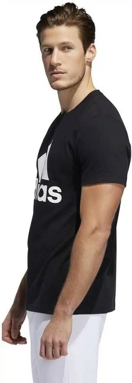 review da camiseta adidas basic bos logo preta
